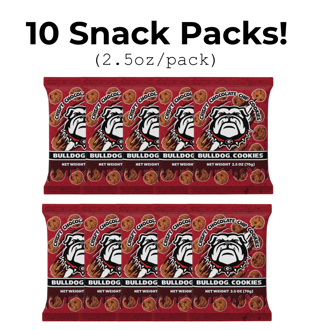 36 Bars & 10 Cookie Pouch Bulldog Snacks FAN PACK!